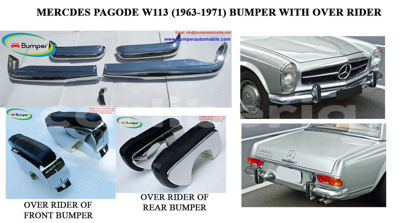 Big with watermark mercedes pagode w113 bumpers with over rider hc